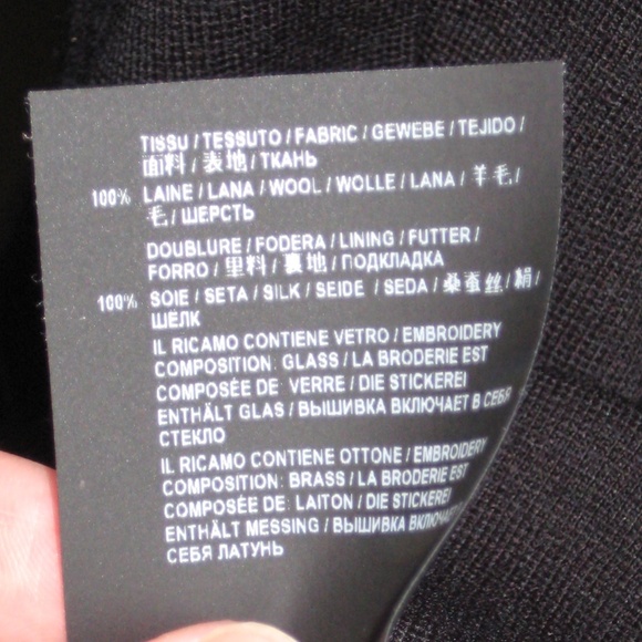 60s Style Black Wool Saint Laurent Mini Dress with Crystal Detail 36FR - Picture 7 of 9